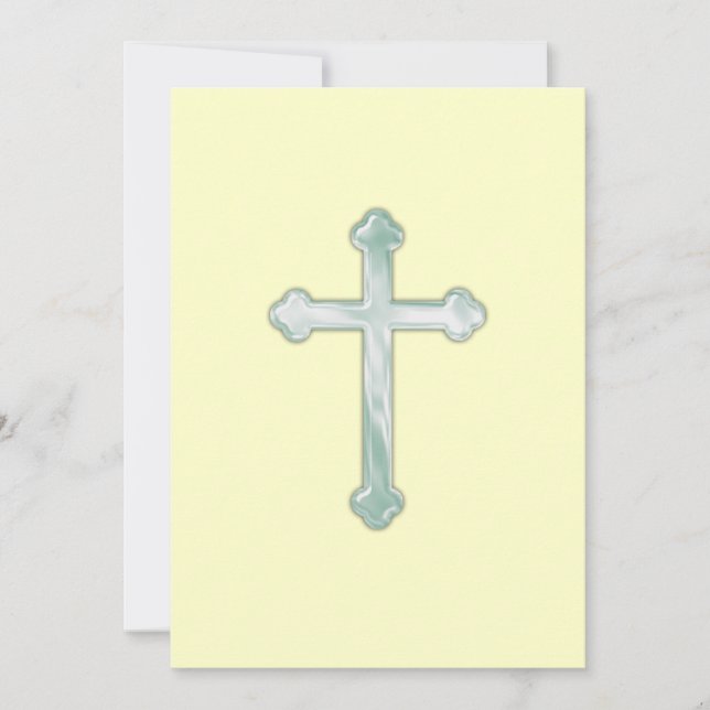 Invitation First Communion "Embossed" Cross (Front)