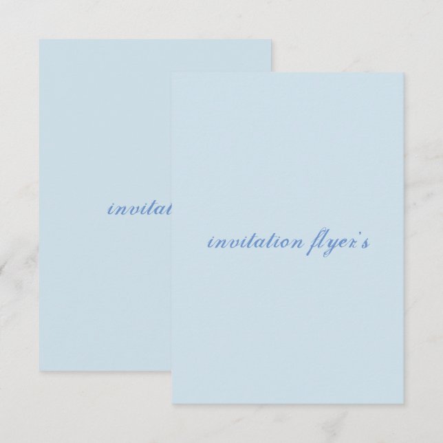 invitation flyer (Front/Back)