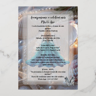 Invitation for a girl's fifteenth birthday