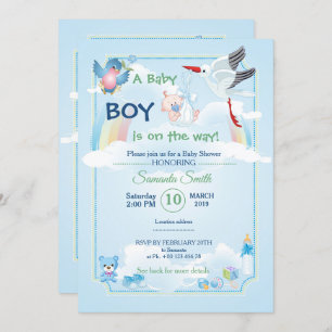 invitation for baby shower, it is a boy
