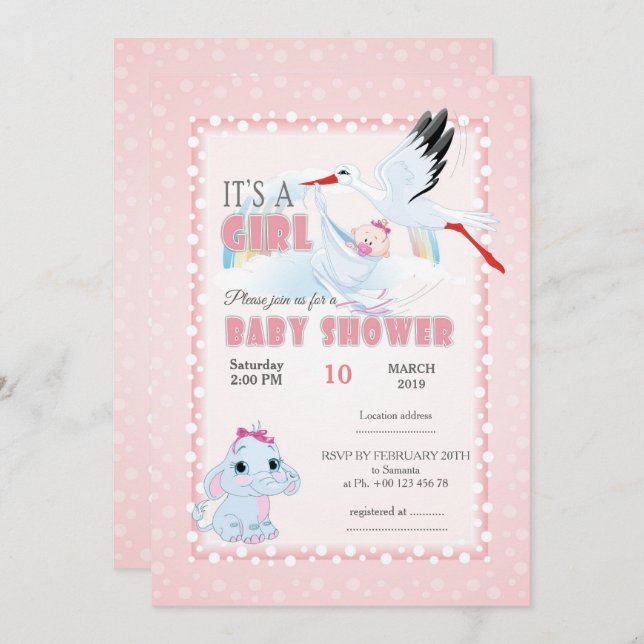 invitation for baby shower, it is a boy (Front/Back)