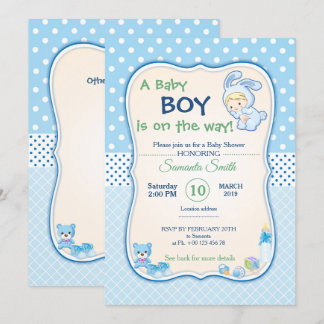 invitation for baby shower, it is a boy