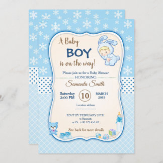 invitation for baby shower, it is a boy