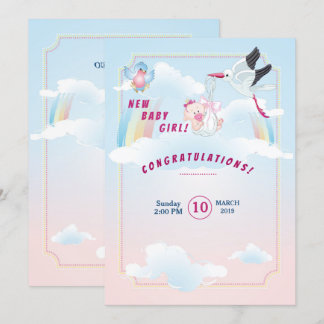 invitation for baby shower, it is a girl