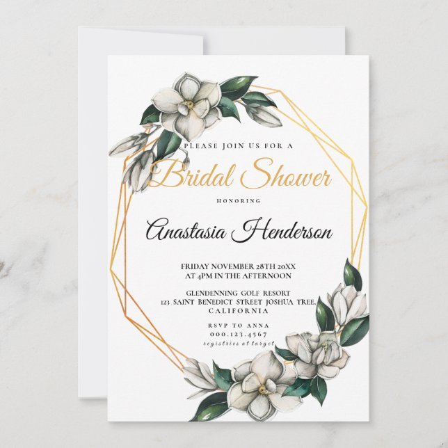  Invitation for Bridal Shower. (Front)