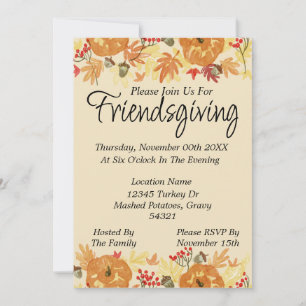 Invitation for Friendsgiving