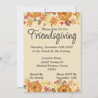 Invitation for Friendsgiving