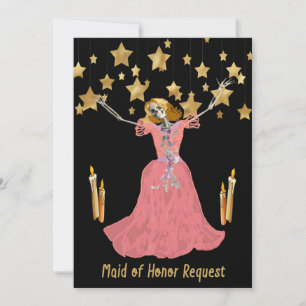 Invitation for Maid of Honour Halloween Wedding