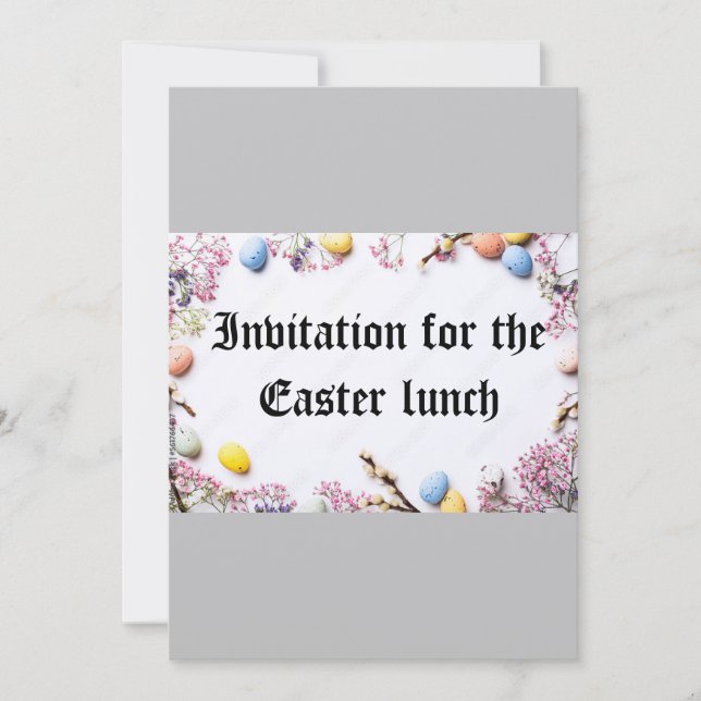 Invitation for the Easter lunch (Front)