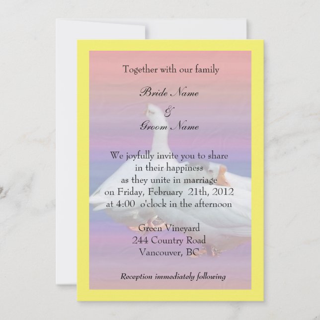 Invitation from bride and groom (Front)
