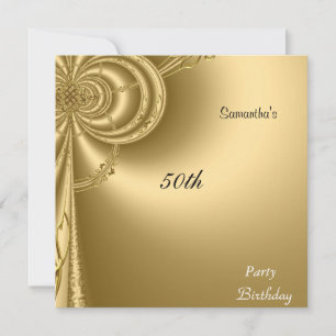 Invitation Gold Birthday Party