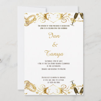Invitation Gold set wedding