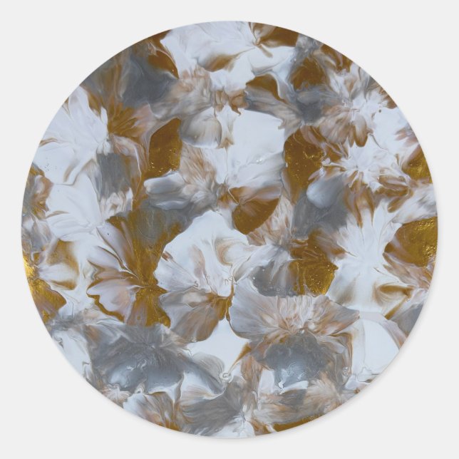 Invitation handmade artwork  classic round sticker (Front)