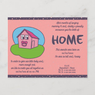 Invitation - housewarming postcard