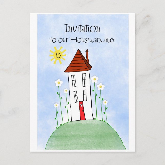 invitation housewarming postcard (Front)