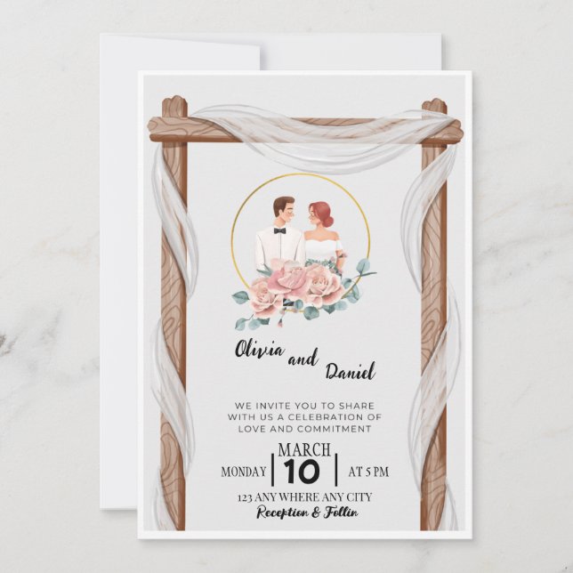 Invitation Join us for the Wedding Celebration of (Front)