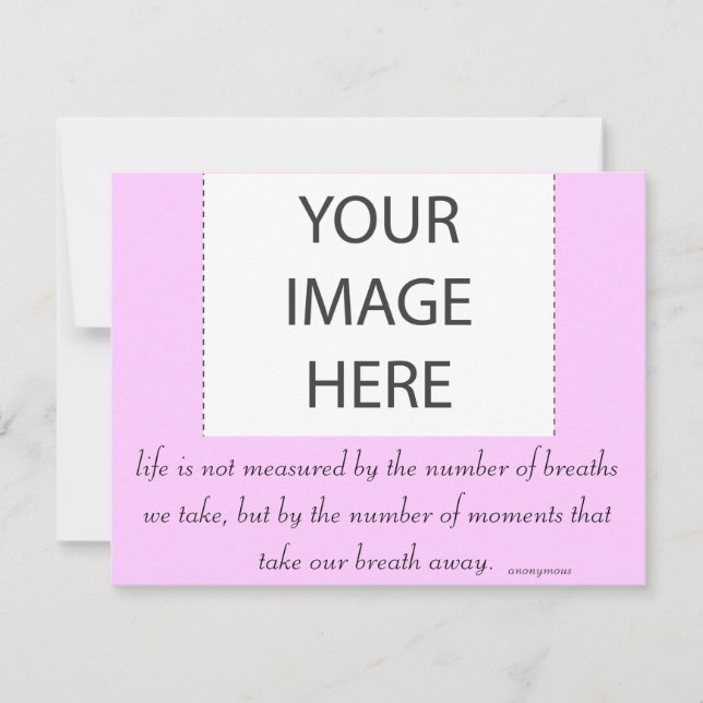 Invitation "Life is not measured..." (Front)