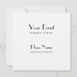 Invitation Linen Paper/ White Colour 5.25 x 5.25