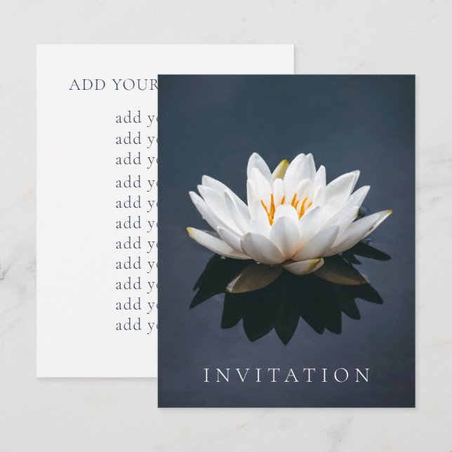 INVITATION : LOTUS DESIGNS (Front/Back)