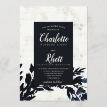 INVITATION 'Moody Florals, half page motif'