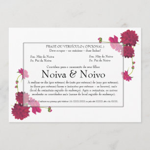 Invitation of personalizável Marriage with flowers
