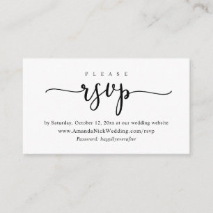Invitation online RSVP, Wedding Website Card