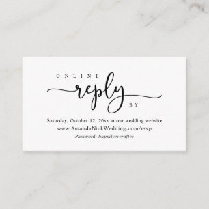Invitation online RSVP, Wedding Website Card