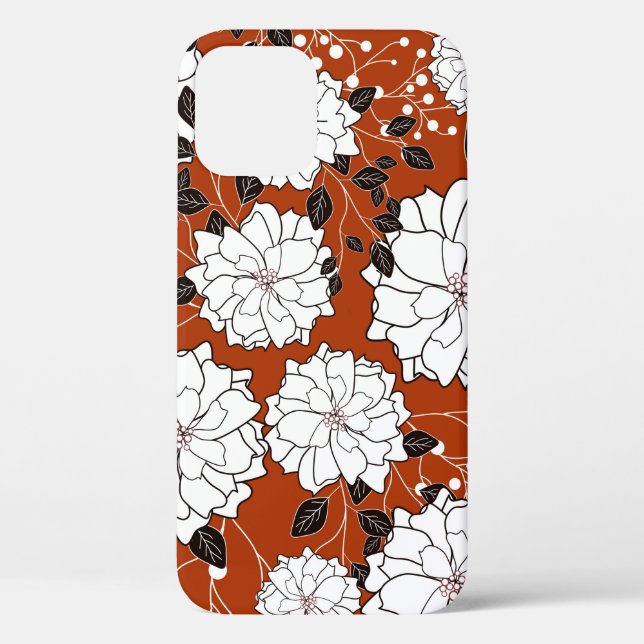 Invitation or wedding card with abstract floral ba Case-Mate iPhone case (Back)