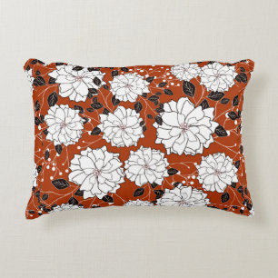 Invitation or wedding card with abstract floral ba decorative cushion