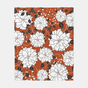 Invitation or wedding card with abstract floral ba fleece blanket
