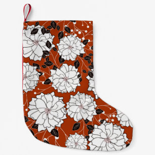 Invitation or wedding card with abstract floral ba small christmas stocking