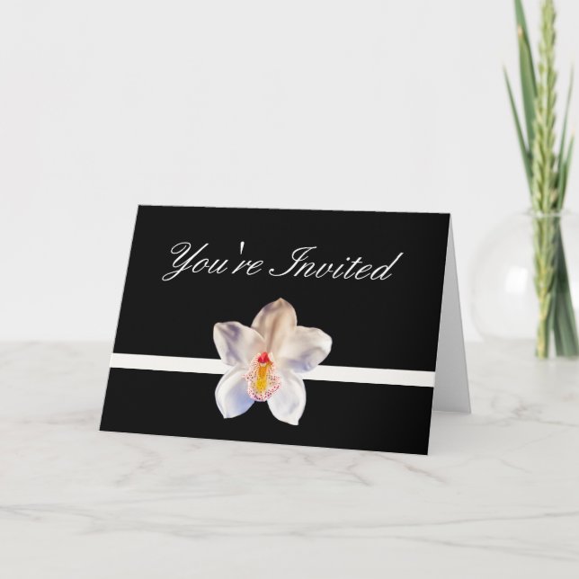 Invitation Orchid Classic Event Card (Front)