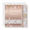 Invitation peach pink Floral Lace