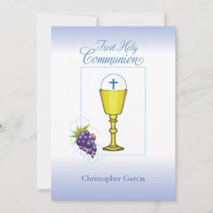 Invitation Personalise Name Boy First Communion Ch