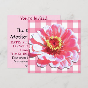Invitation - Pink Zinnia