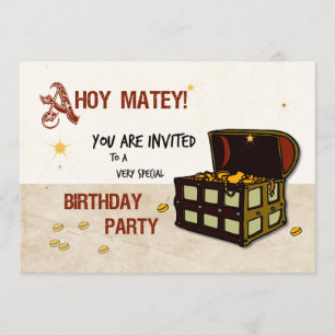 Invitation Pirate Treasure Birthday Party Boy