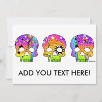 Invitation - POP ART SKULLS