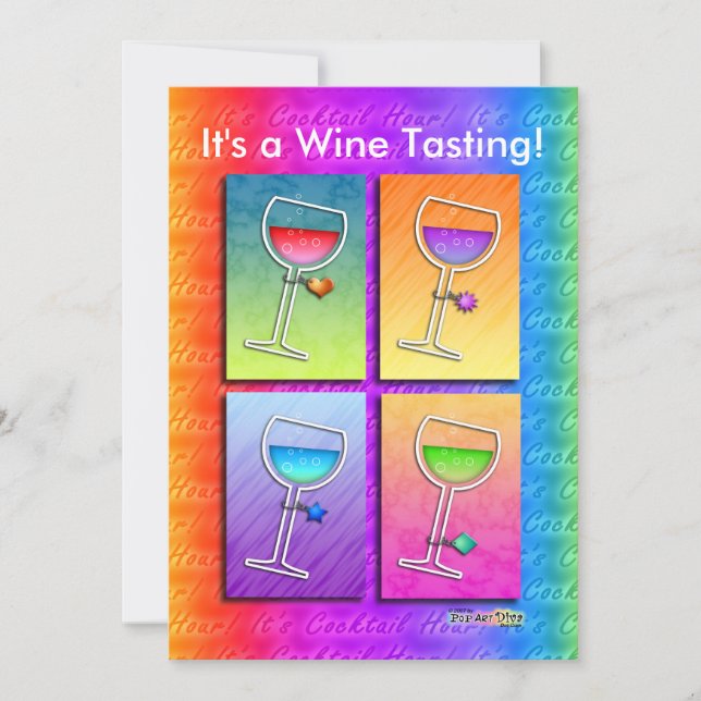Invitation - Pop Art Wine (Front)