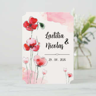 Invitation "poppies"