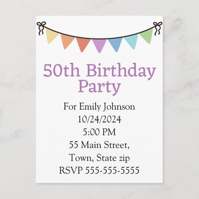 Invitation Postcard (Front)