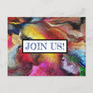 Invitation Postcard - Abstract Art - Join Us!