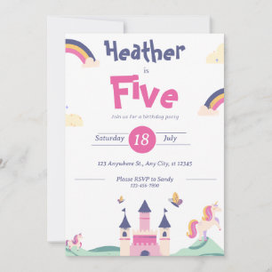 Invitation - Princess Theme- Customise Name Age