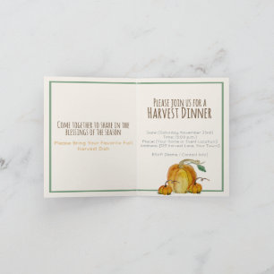 Invitation: Pumpkin Harvest Blessing  Invitation