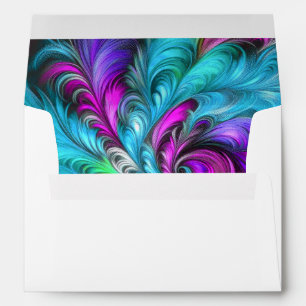 Invitation Purple Pink Blue Pastel Drawing Envelope