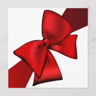 Invitation Red Bow