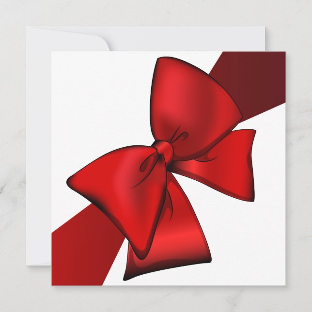 Invitation Red Bow (Front)