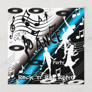 Invitation Rock 'n' Roll Retro Dance Party