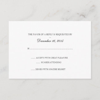 Invitation RSVP Card | Basic