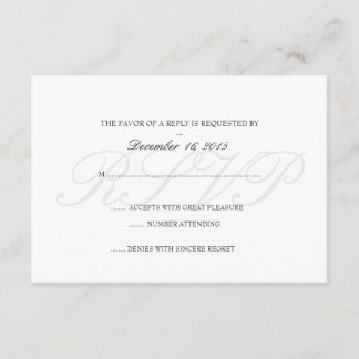 Invitation RSVP Card | Basic (RSVP)-white