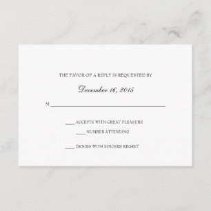 Invitation RSVP Card   Basically
